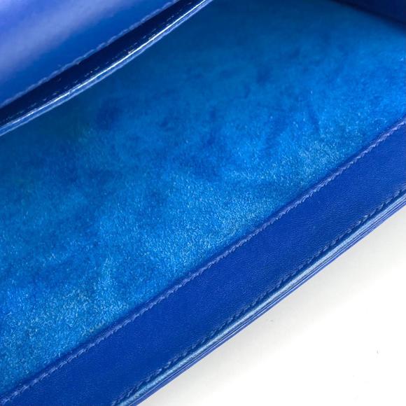 Saint Laurent Monogram Fringe Chain Shoulder Bag Blue - Picture 9 of 10